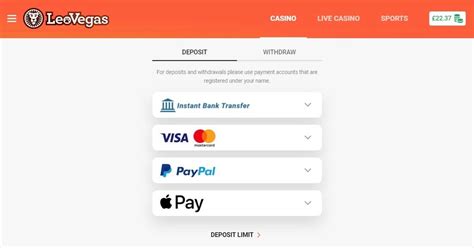 LeoVegas Payment Methods .